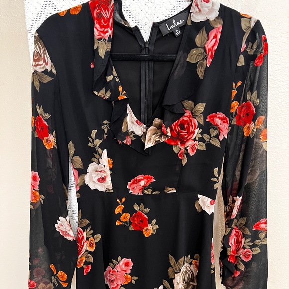 Lulu’s Alive with Artistry dress floral romantic - Picture 1 of 4
